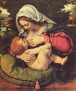 Andrea Solario Madonna mit dem grunen Kissen oil painting reproduction